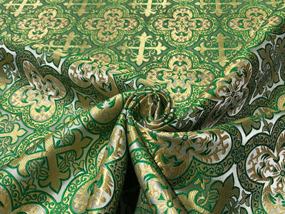 Brocade fabric VESTMENT 60" wide  available in 4 colors green/ blue/ red and purple BRO950