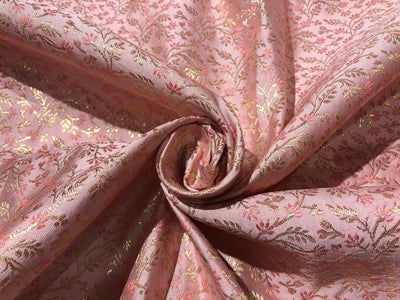 Silk Brocade fabric  pink floral   jacquard  BRO1004[1]