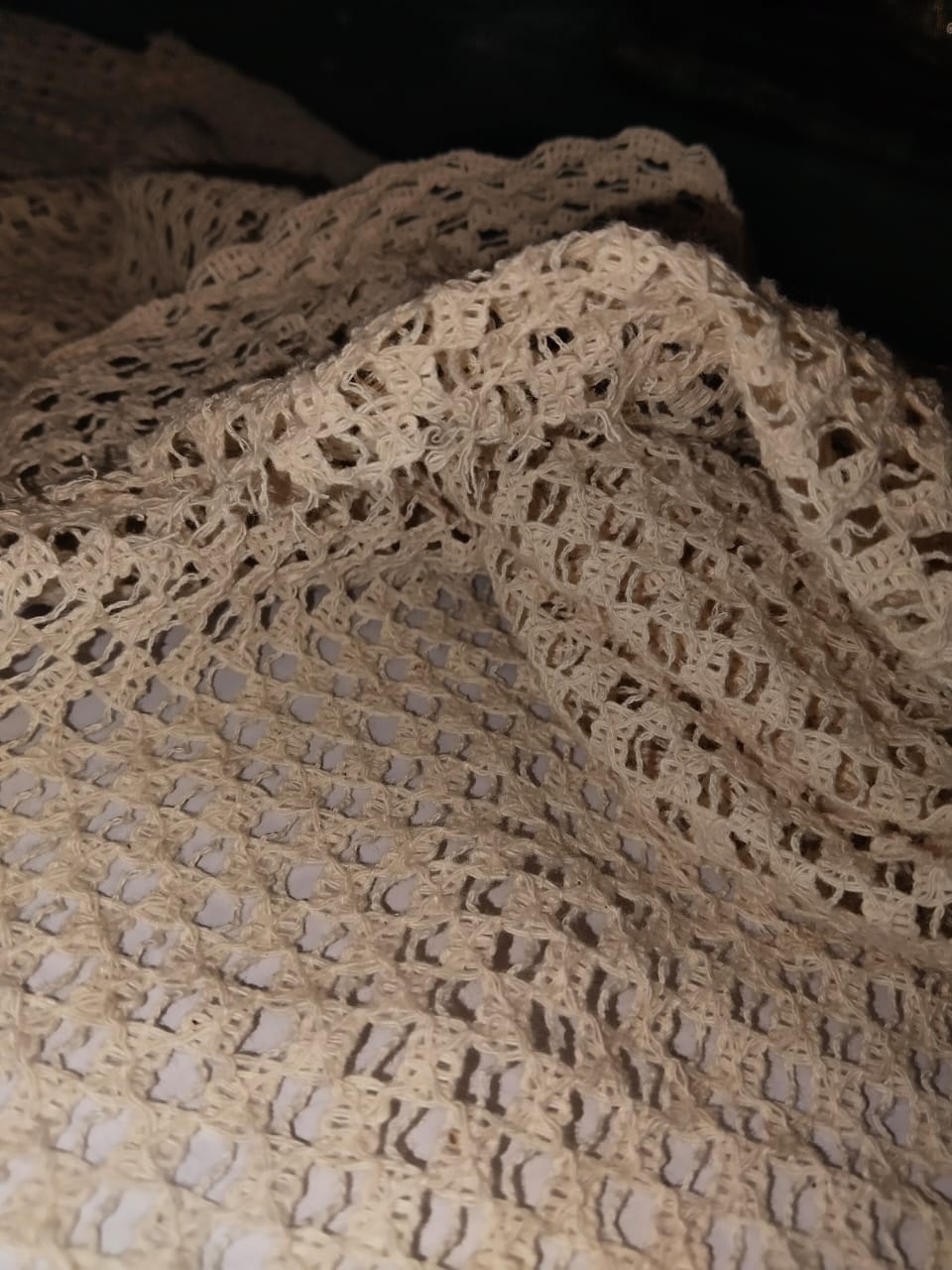 Cotton x jute fancy LACE overlay fabric offers intricate woven patterns 72"available in 5 designs