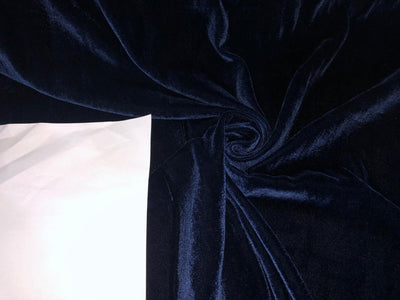 Silk  Velvet Plush Fabric MIDNIGHT BLUE 44" wide [16524]