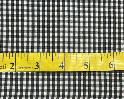 100 % Cotton YARN DYED PLAIDS 58" BLACK AND WHTE [16795]