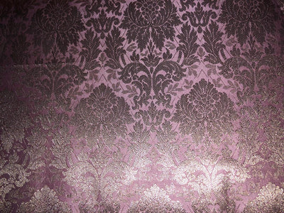 Silk Brocade fabric floral Jacquard x metallic silver 44" wide BRO955 available in 3 colors peach, silver grey  and pink