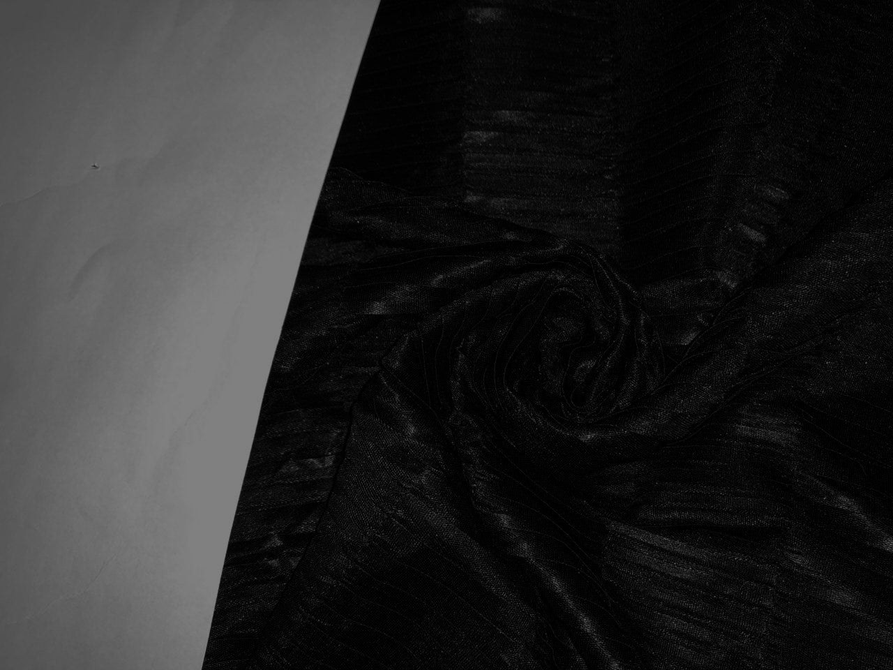 Satin boomerang pleated   fabric 58" wide available in 4 colors PURPLE /BLACK /NAVY and BLUE