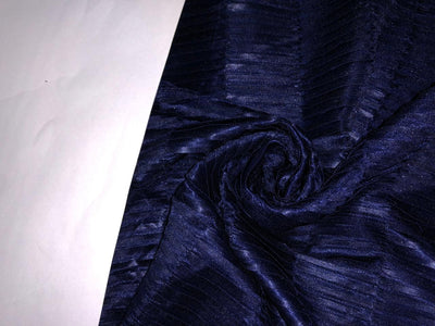 Satin boomerang pleated   fabric 58" wide available in 4 colors PURPLE /BLACK /NAVY and BLUE