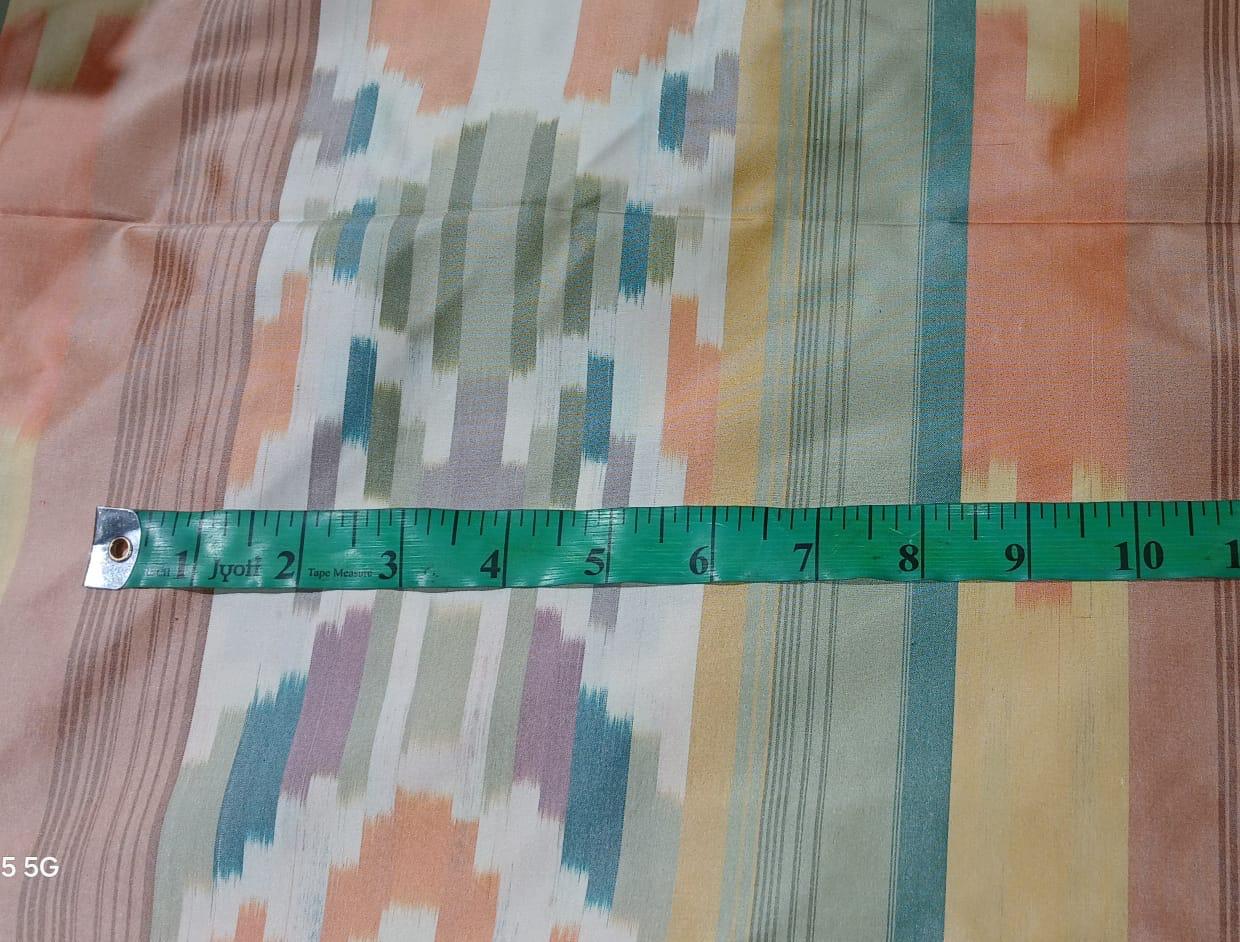 100% silk taffeta fabric IVORY,PEACH,SALMON,TEAL AND GREY PLAIDS 54&quot; wide CHOICE OF BUYING 3.80 YARDS OR 4 YARDS