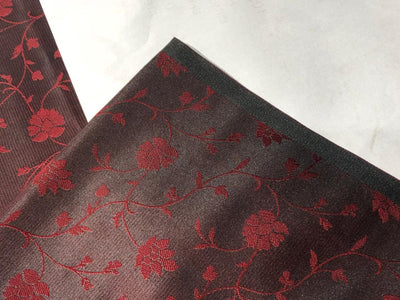 Silk Brocade  fabric~ satin 44" wide   jacquard available in 2 colors wine black and green black BRO102[1]/bro997[1/2]