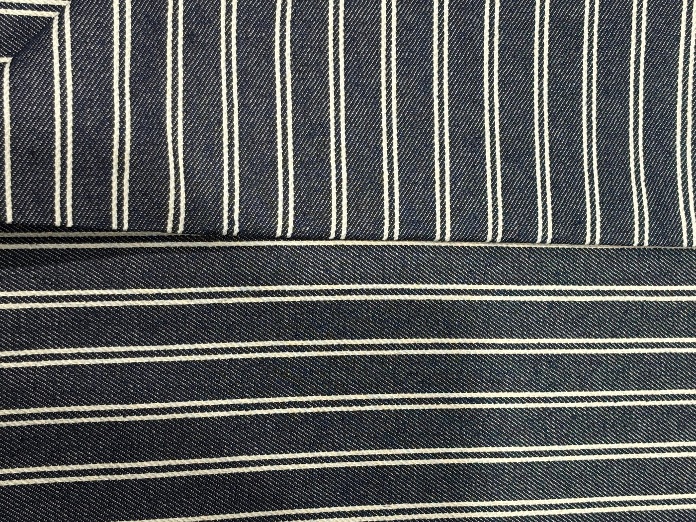 100% Cotton Denim STRIPES available in 2 different styles double stripe and single stripe [17175/76]