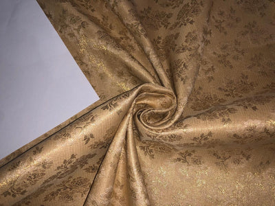 Silk Brocade fabric gold  floral  jacquard  BRO1001[6]