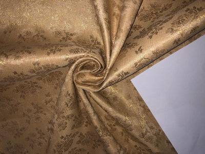 Silk Brocade fabric gold  floral  jacquard  BRO1001[6]