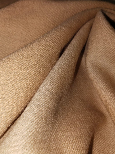 Silk X Wool Twill Fabric available in 3 colors white ivory, brown and camel