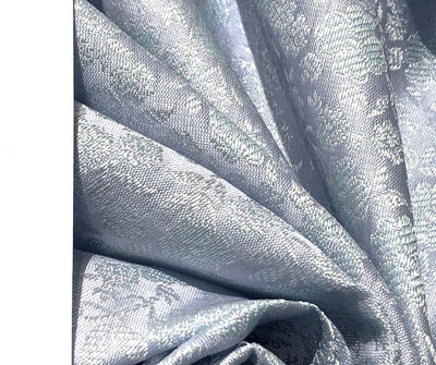 Silk Brocade fabric with floral vine  jacquard available in 2 colors dusty mint and Uranian blue BRO992