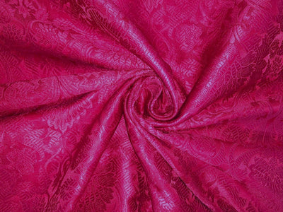 Brocade Fabric FLORAL Jacquard   44" WIDE available in 7 colors red,black,green,pink,wine,navy and goldBRO984