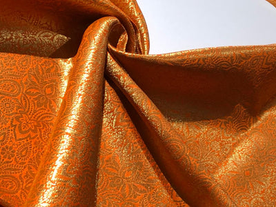 Silk Brocade fabric 44" wide INTRICATE JACQUARD available in 10 colors