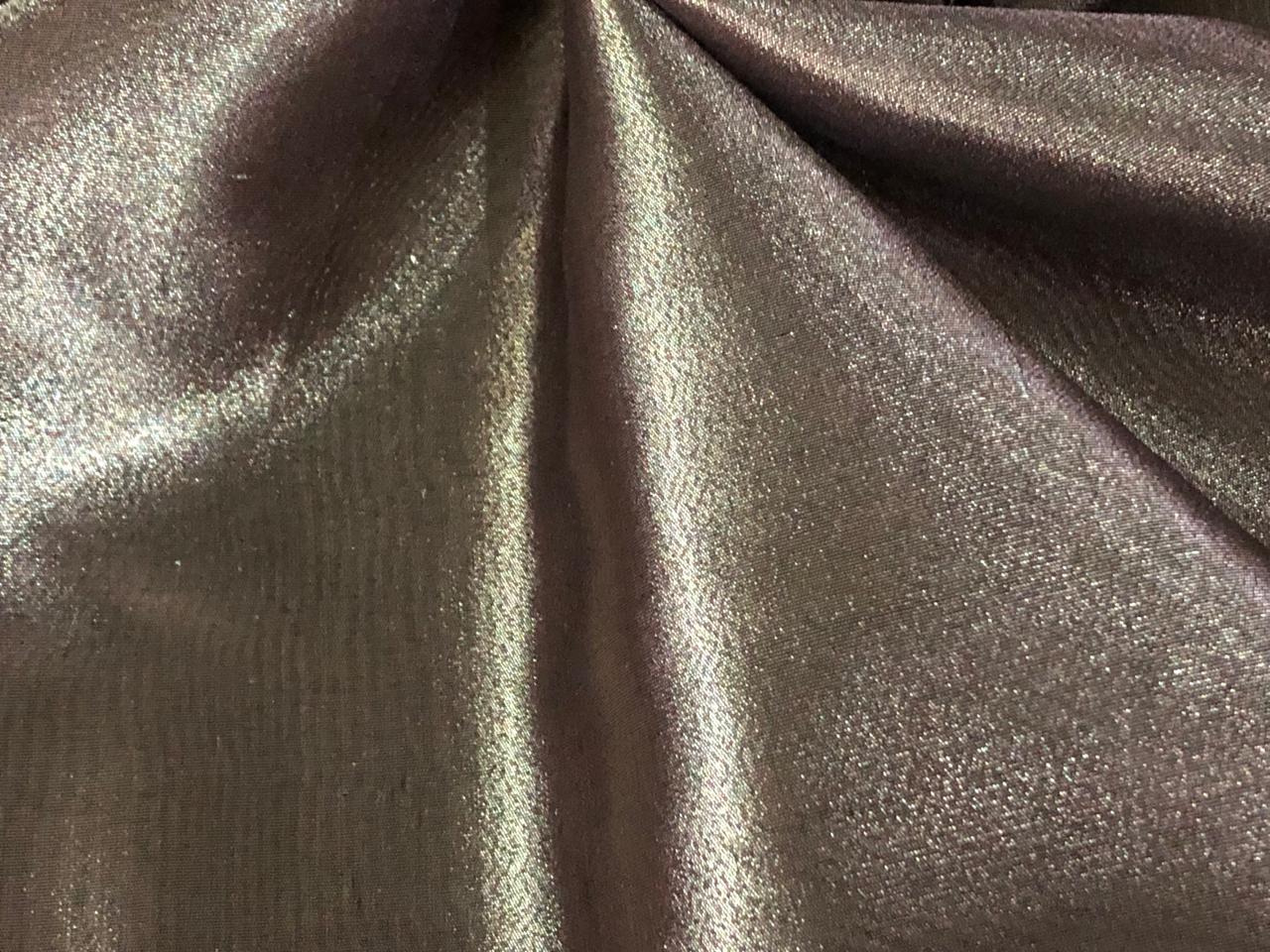 Crushed and Solid  metallic tissue 44" wide available in 6 sets of matching crush and solid silver grey with a green tinge/green x metallic gold/rosewood x metallic gold/TYRIAN purple x metallic gold/RASBERRY x gold and chocolate brown x metallic gold