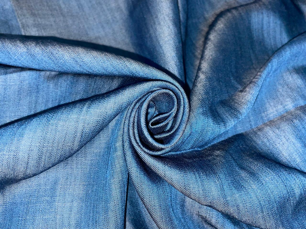 100% Cotton Denim Fabric 58" wide available in 2 COLORS blue blue and deep blue