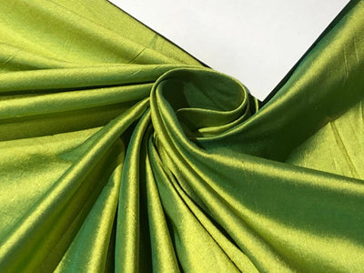 100% pure silk dupioni fabric GREEN X YELLOW COLOR 54" WIDE DUP416[2]