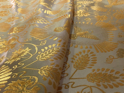 Brocade fabric VESTMENT 60" wide  available in gold x metallic gold and metallic silver BRO968