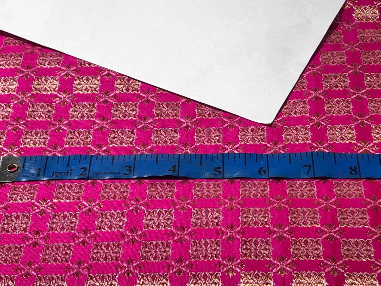 Silk Brocade fabric with leaf  jacquard available in 4 COLORS plum, teal ,red  and pink BRO998[1/2/3/4]