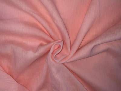 Cotton crush crepe  fabric 58" wide available in 10 colors deep orange /blush/royal blue/lemon/black/white/scarlet red/amethyst/pink and peach