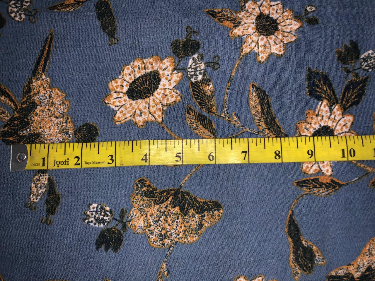 100% Cotton double cloth cotton print available in 4 different prints beach palms / blueish grey floral / pretty dainty pink orange floral AND dark ivory orange flower motif