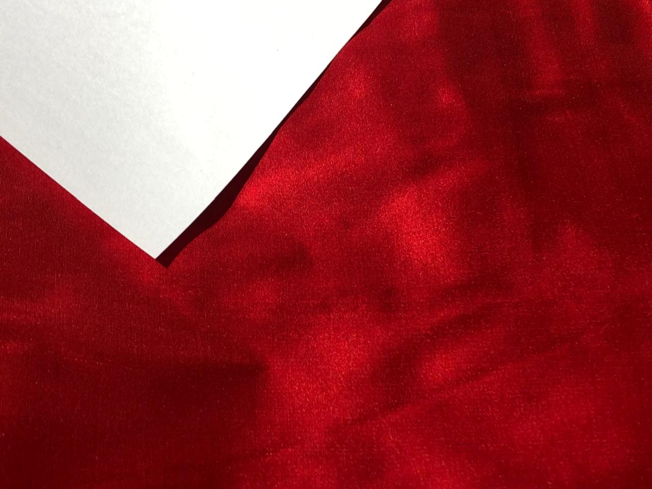 100% pure silk dupioni fabric CHRISTMAS/VALENTINE  RED  COLOR 54" WIDE DUP415