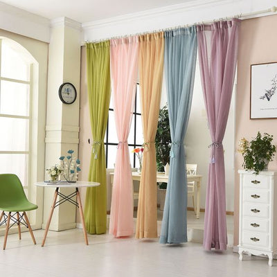 100% Cotton Gauze sheer Curtains