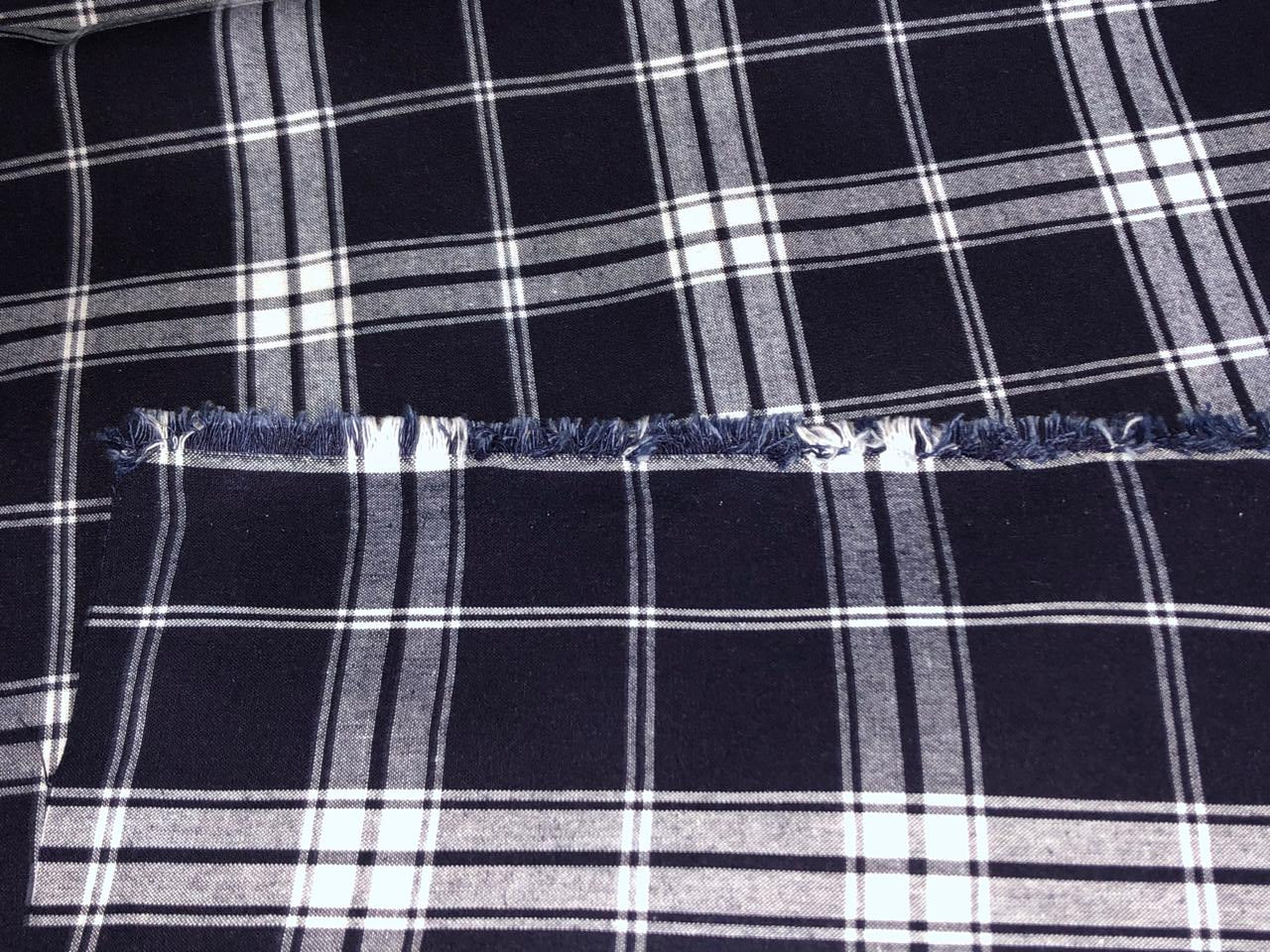 COTTON POPLIN BUFFALO PLAIDS available in 2 colors RED/BLUE/NAVY/WHITE and BLACK AND WHITE