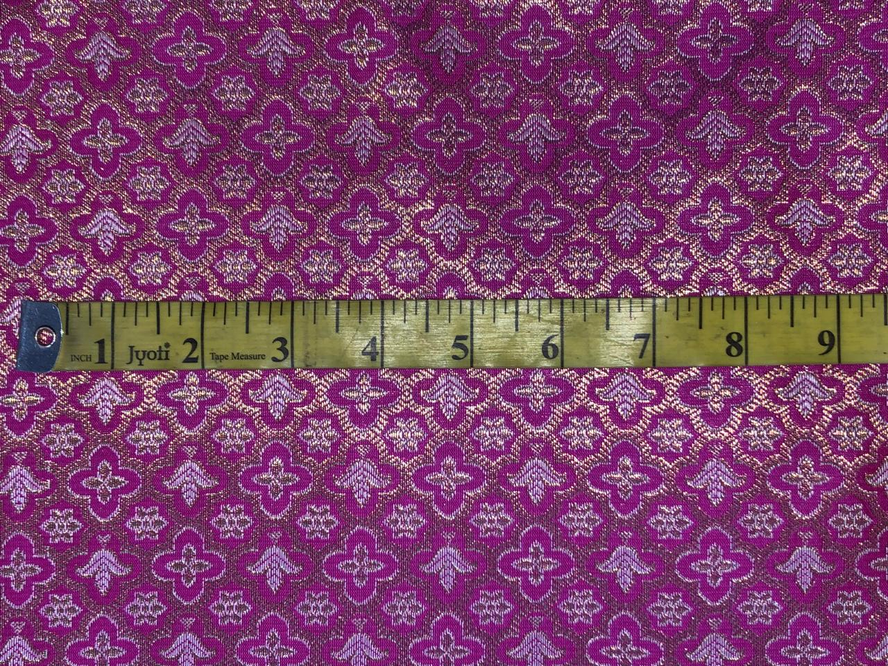 Brocade Fabric Jacquard x metallic gold Gold Color 44" WIDE BRO977 available in 7 colors bright pink , red,royal blue,teal,parrot green,mulberry and ivory