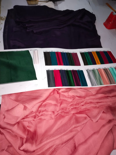 Polyester Satin Chiffon fabric 44" wide please give color code of choice