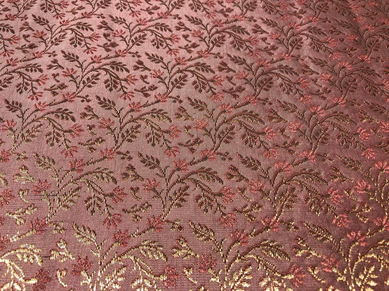 Silk Brocade fabric  pink floral   jacquard  BRO1004[1]