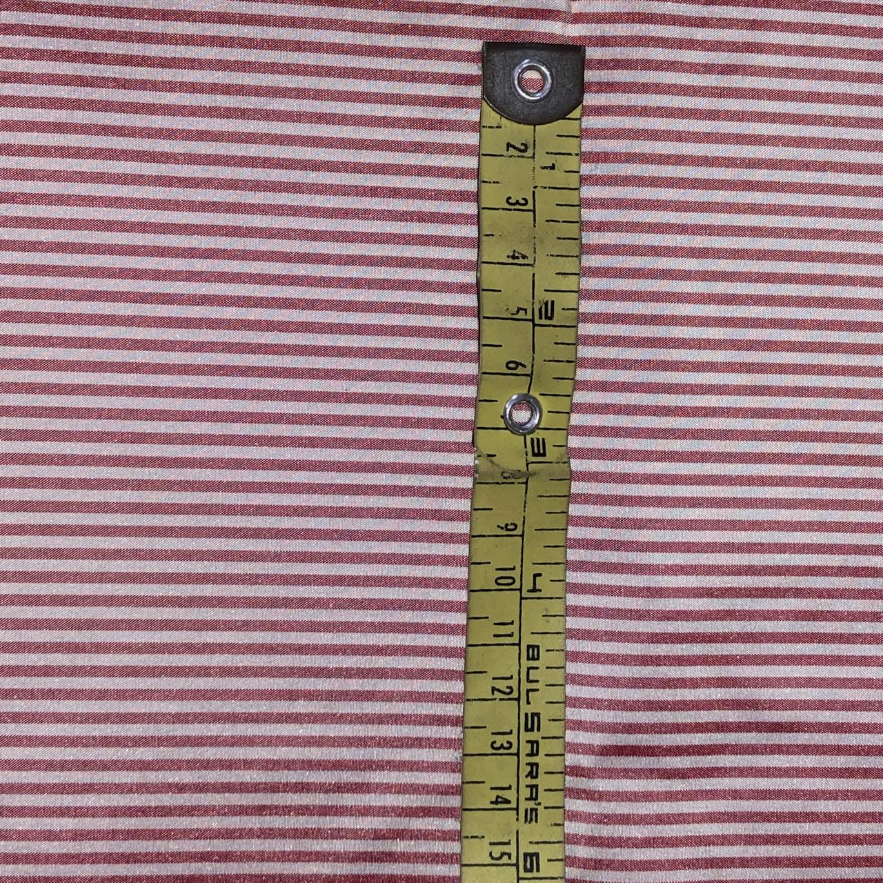 100 % SILK TAFFETA  RED AND WHITE color STRIPE 54" wide TAFS132