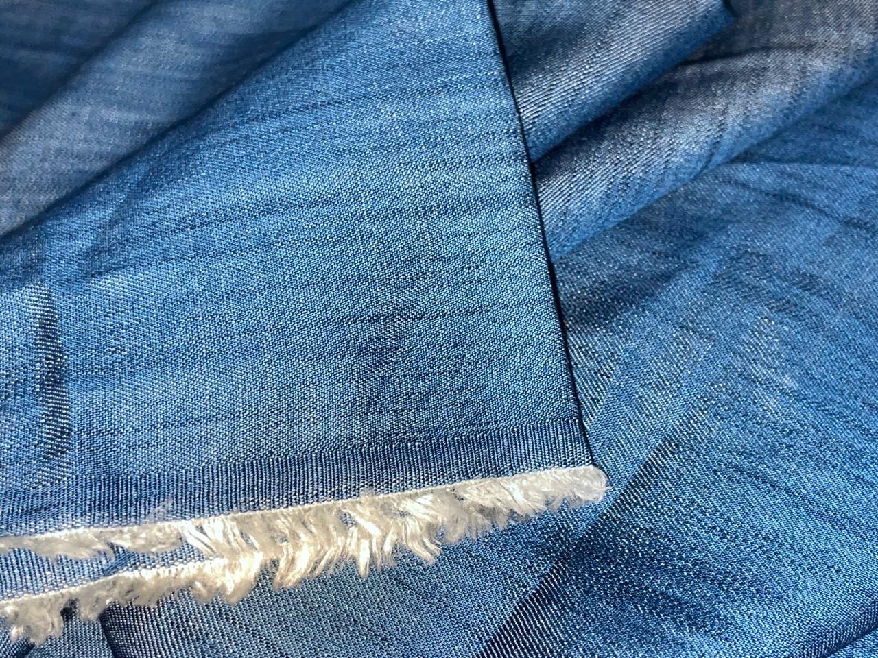 100% Cotton Denim Fabric 58" wide available in 2 COLORS blue blue and deep blue