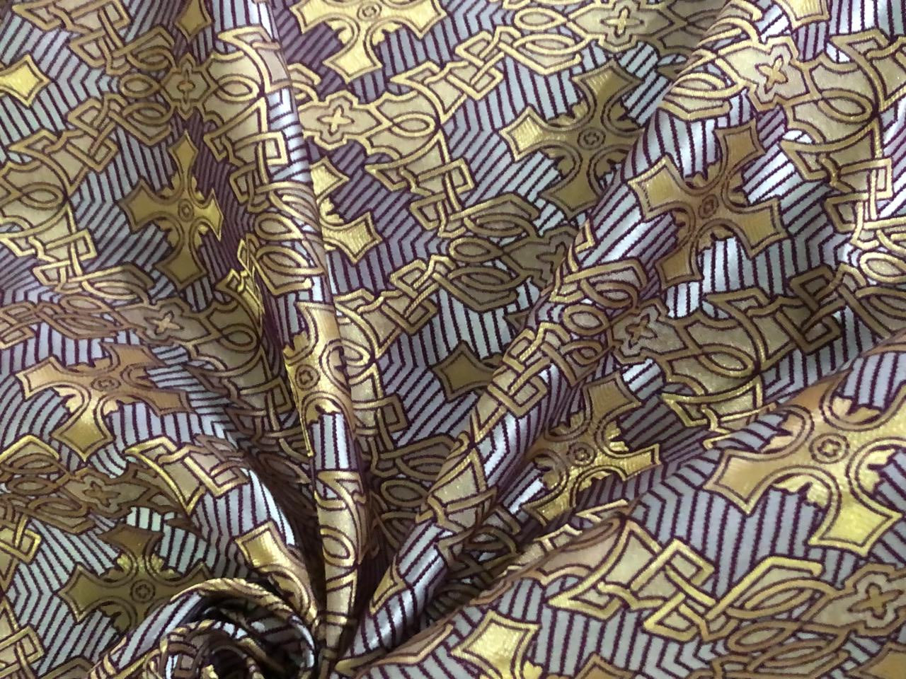 Brocade fabric VESTMENT 60" wide  available PURPLE ,LILAC AND METALIC GOLD  BRO970