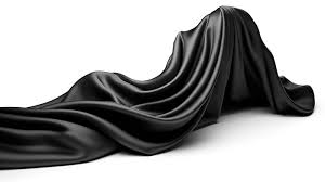 100% Charmeuse Silk Satin fabric  24.26 momme black color 44" wide[16663]