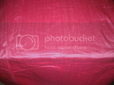 PURE SILK Dupioni FABRIC NEON PINK STUNNING NEW COLLECTION with slubs MM7[6]