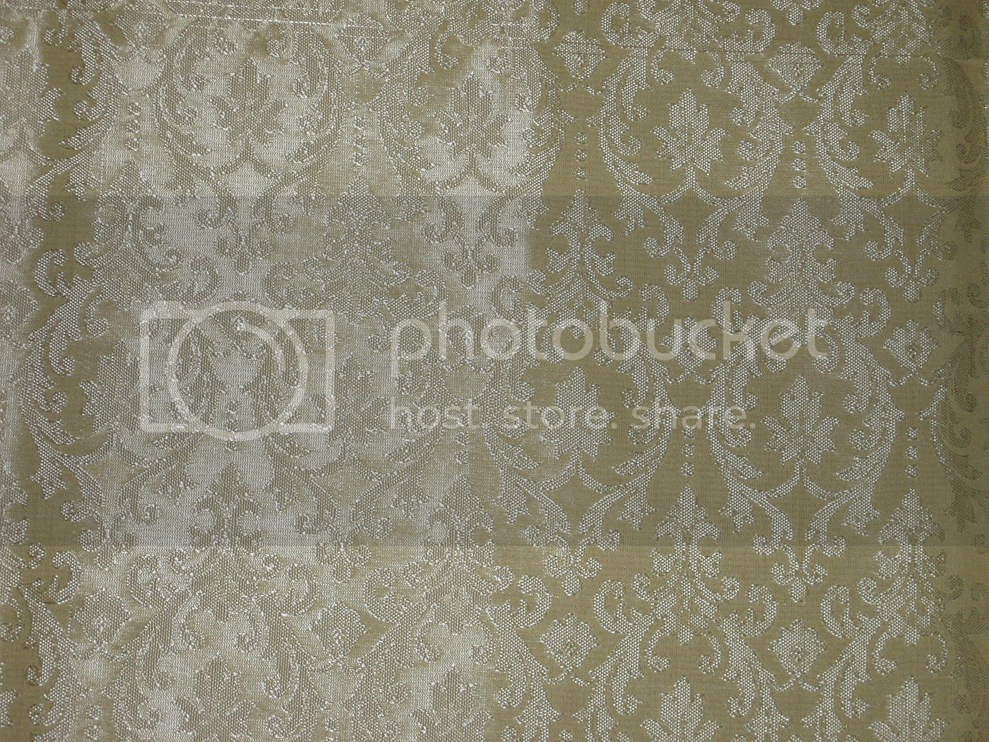 Spun Silk Brocade Fabric Butter Gold 44&quot;