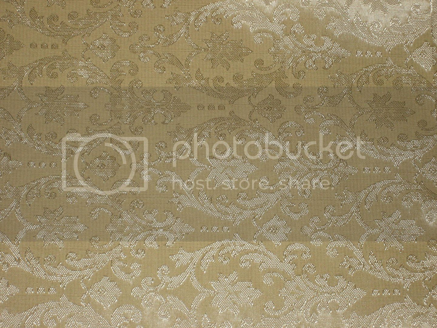 Spun Silk Brocade Fabric Butter Gold 44&quot;