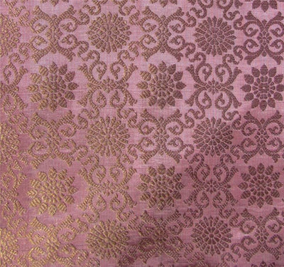 Brocade fabric Pinkish lavender x metallic gold 44&quot;wide