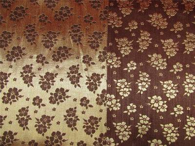 Reversible Brocade fabric iridescent brown x gold color 56&quot;wide