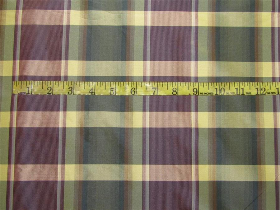 silk taffeta fabric dark shade aubergine /green/light gold TAF#C56[2] 54&quot; wide