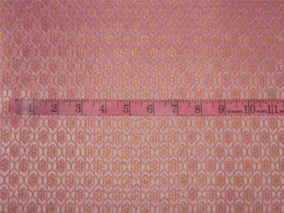 Brocade fabric Pink x gold color 44&quot;wide