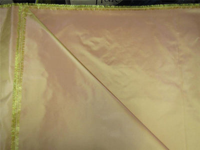 100% Pure silk taffeta fabric peach x yellow 54&quot; wide*TAF294