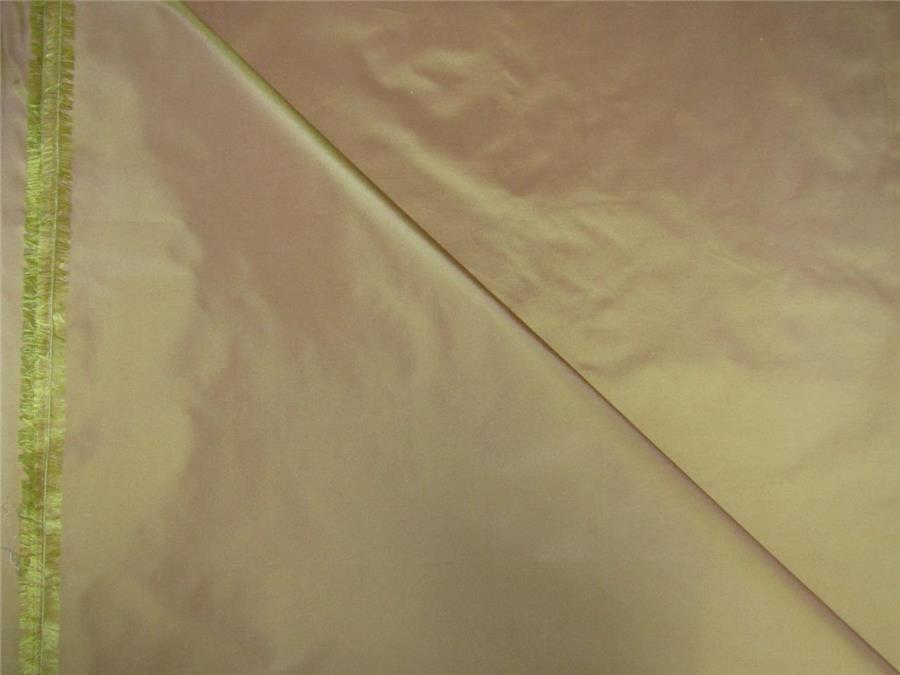 100% Pure silk taffeta fabric peach x yellow 54&quot; wide*TAF294