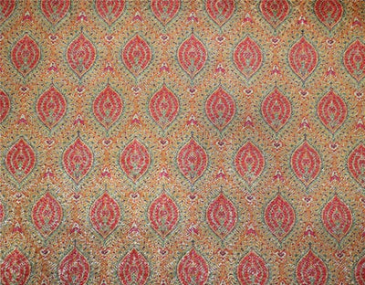 Brocade fabric mustard and orange color 44" wide BRO660[3]