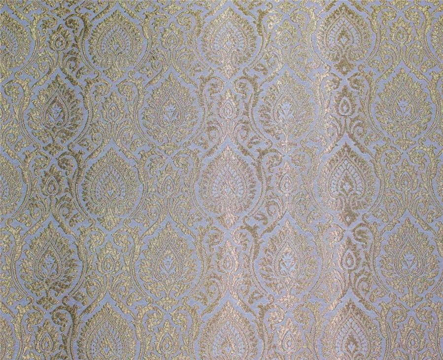 Brocade fabric ivory x metallic gold color 44" wide Bro662B[3]