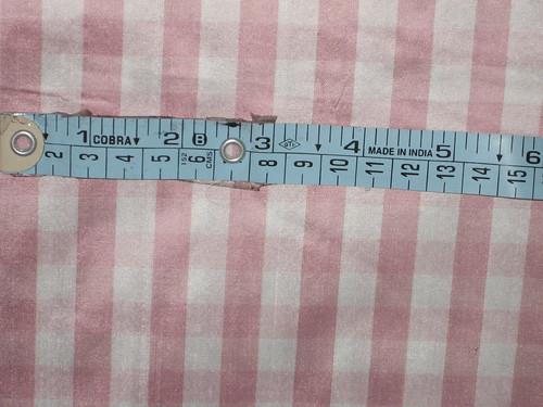 Silk Dupioni Fabric Baby Pink & Ivory color Plaids 54&quot; wide