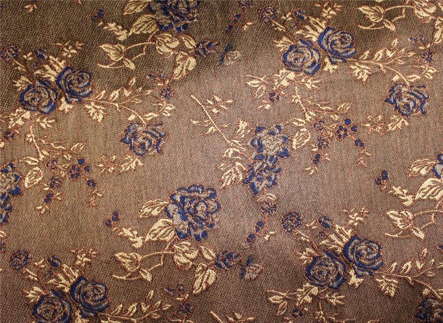 Silk brocade fabric golden brown x metallic gold 44" wide BRO664[1]