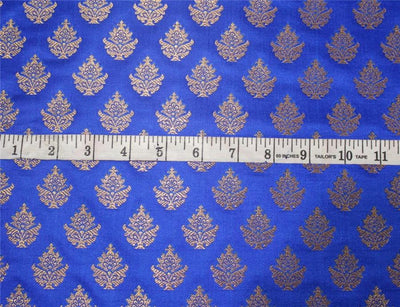 Brocade fabric royal blue x metallic gold color 44" wide bro668[3]