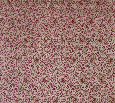 Brocade fabric gold maroon x metallic gold 44&quot;wide