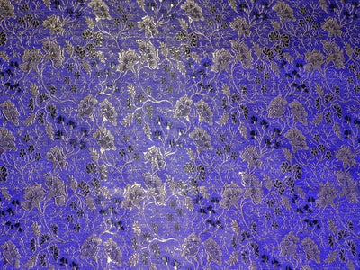 SILK BROCADE FABRIC Purple,Black & Light GOLD color 44" wide BRO325[3]